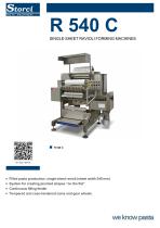 R 540 C / SINGLE SHEET RAVIOLI FORMING MACHINES