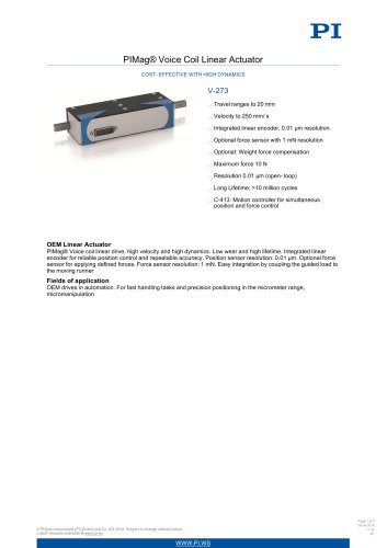 PI Datasheet V-273