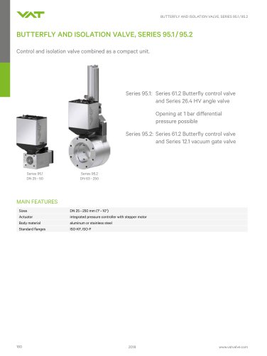 95.1 / 95.2  SERIES - BUTTERFLY AND ISOLATION VALVE