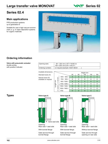 Large Transfer valve