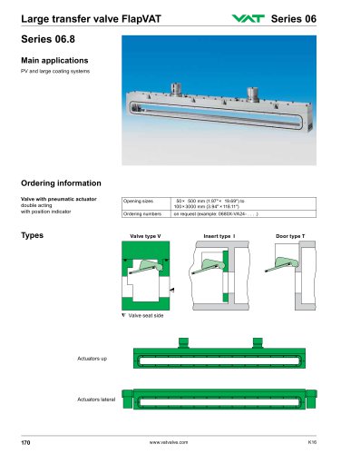 Rectangular valve FlapVAT