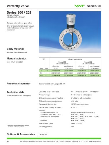 Vatterfly valve extended body (manual actuator)