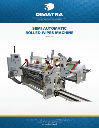 Semiautomatic Rolled Wipes Machine