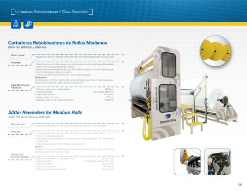 Slitter Rewinder for Medium Rolls