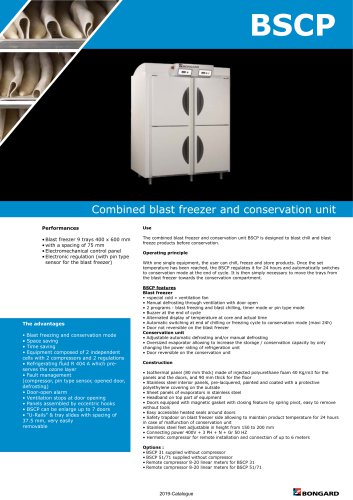 BSCP Combined blast freezer and conservation unit