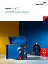 TESTRANO 600-Three-phase test system for comprehensive power and distribution transformer testing