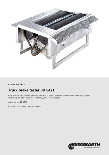 Truck brake tester BD 6421