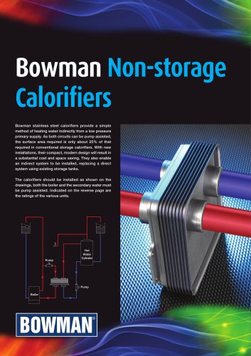 Non-storage Calorifiers