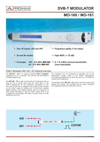 MO-160 DVB-T Modulator
