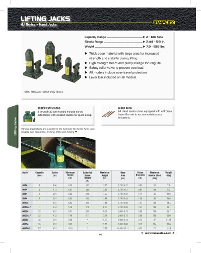 Hydraulic Jacks Section