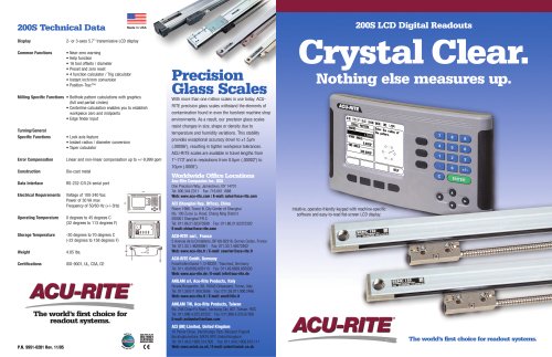 200S LCD Readout for Machine Tool Applications