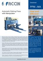 Faccin Hydraulic Automatic Dishing Press PPM+MA Series with manipulator