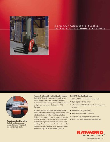 Adjustable Baseleg Walkie Straddle RAS 20/25 Brochure