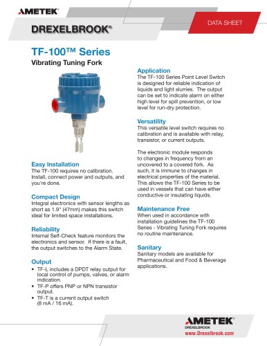 Vibration Level Measurement TF-100 Series