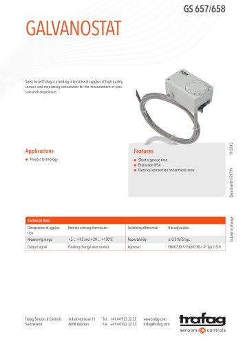 Data Sheet GS 657/658