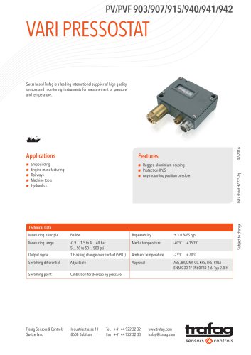 Data Sheet PV/PVF 903/907/915/940/941/942