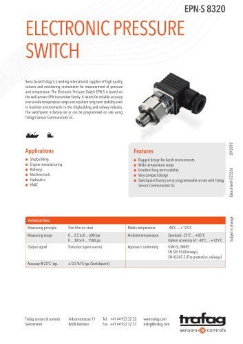 ELECTRONIC PRESSURE SWITCH EPN-S 8320