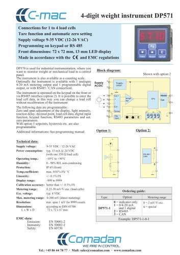 4-digit weight instrument DP571