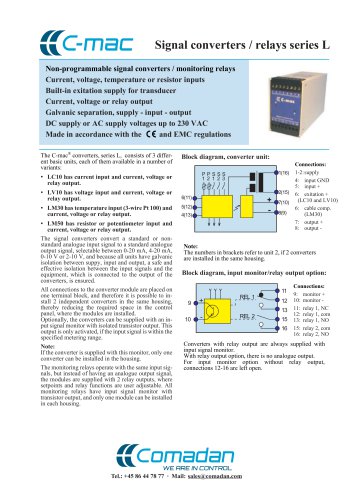 Signal converters/relays series L