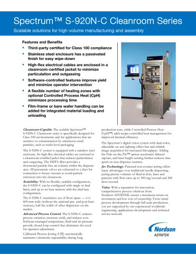 S-920N-C Series Cleanroom Dispensers