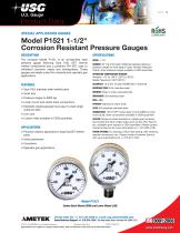 Model P1521 1-1/2" Corrosion Resistant Pressure Gauges