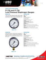 P-733 and P-734  Low Pressure Diaphragm Gauges