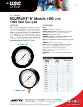 SOLFRUNT® 6" Models 1403 and 1404 Test Gauges