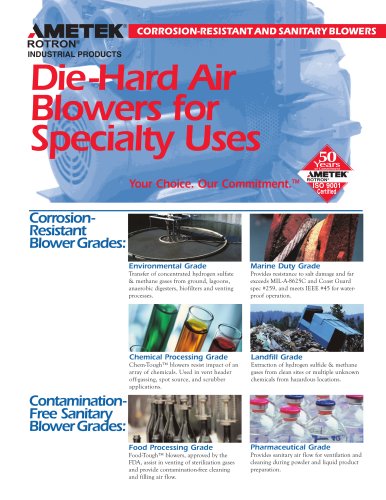 Corrosion-Reistant And Sanitary Blowers