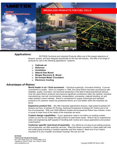 fuel cell advantage sheet