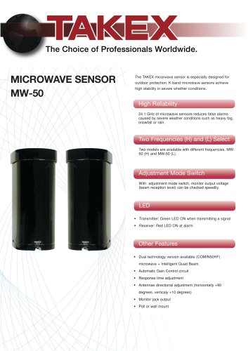 MW-50 Microwave Sensor 