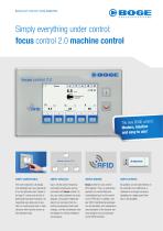 Simply everything under control: focus control 2.0 machine control