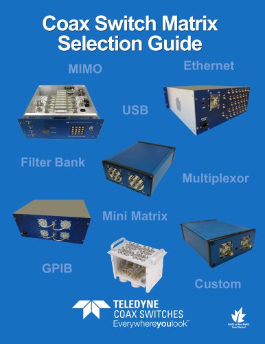 Coax Switch matrix selection guide