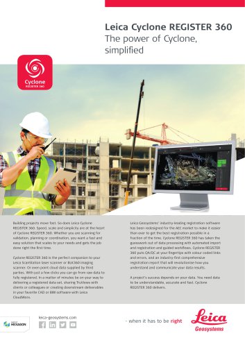 Leica Cyclone REGISTER 360 - AEC Flyer