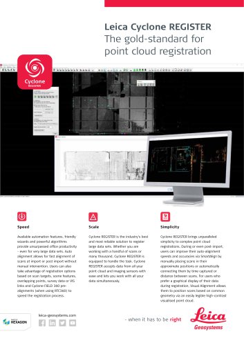 Leica Cyclone REGISTER Data Sheet