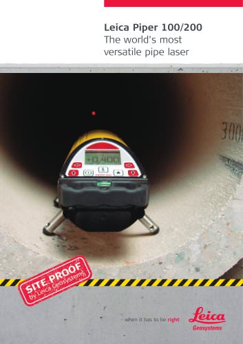 Leica Piper 100/200 - The world’s most versatile pipe laser