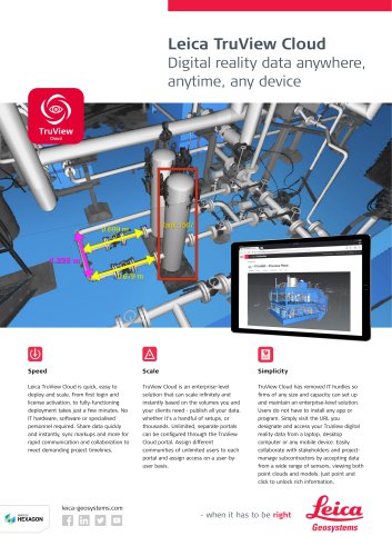 Leica TruView Cloud Data Sheet