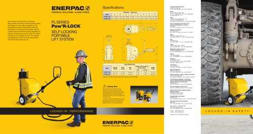 PL-Series Pow'R-LOCK Self-Locking Portable Lift System