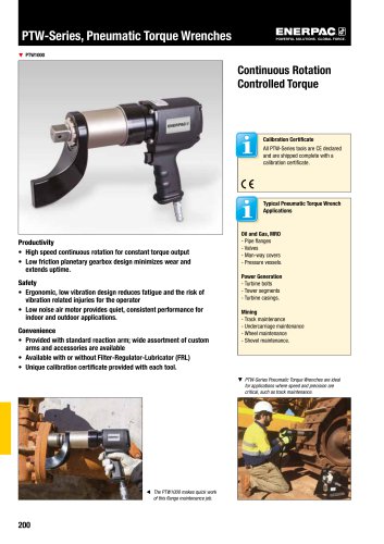 PTW-series Pneumatic Torque Wrenches