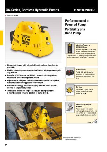 XC-Series Cordless Hydraulic Pumps