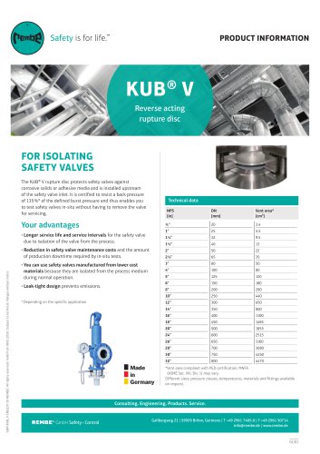 KUB V Product Information