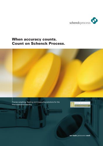 Precise weighing, feeding and measuring solutions for the Pharmaceutical Industry