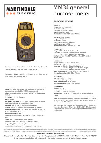 Multimeter:Martindale MM3