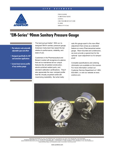 "EM-Series" Sanitary Pressure Gauge