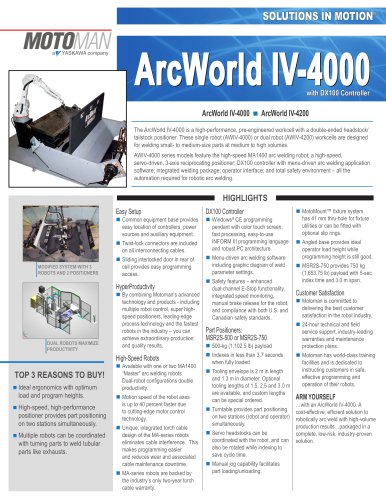 Motoman ArcWorld IV-4000 Welding Solution