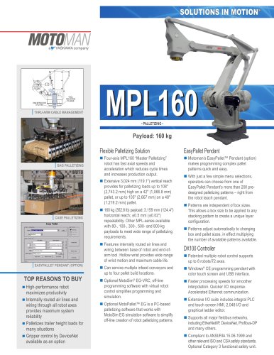 Motoman MPL160 "Master Palletizing" Robot