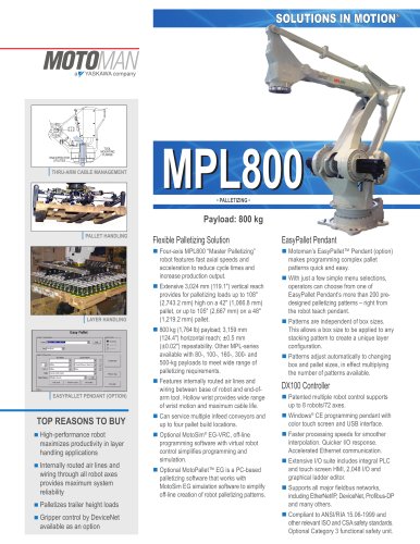 Motoman MPL800 "Master Palletizing" Robot