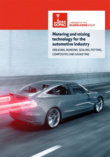 Metering and mixing technology for the automotive industry