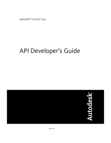 AutoCAD Civil 3D 2013 API Developer's Guide