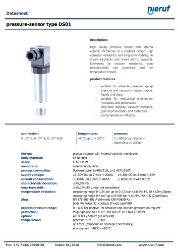 pressure-sensor type DS01