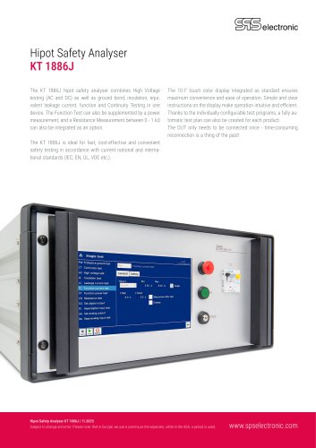 Hipot Safety Analyser KT 1886J